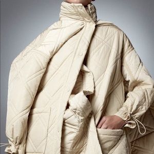 BNWT Zara Limited Edition cream/ecru quilted coat S